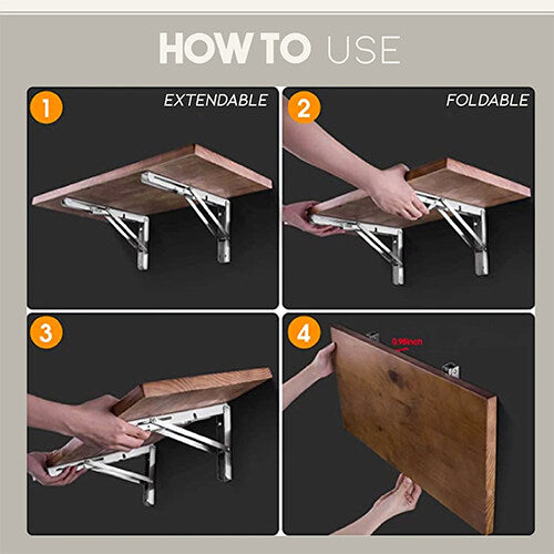 Foldable Wall Shelf Bracket ( 2Pcs)
